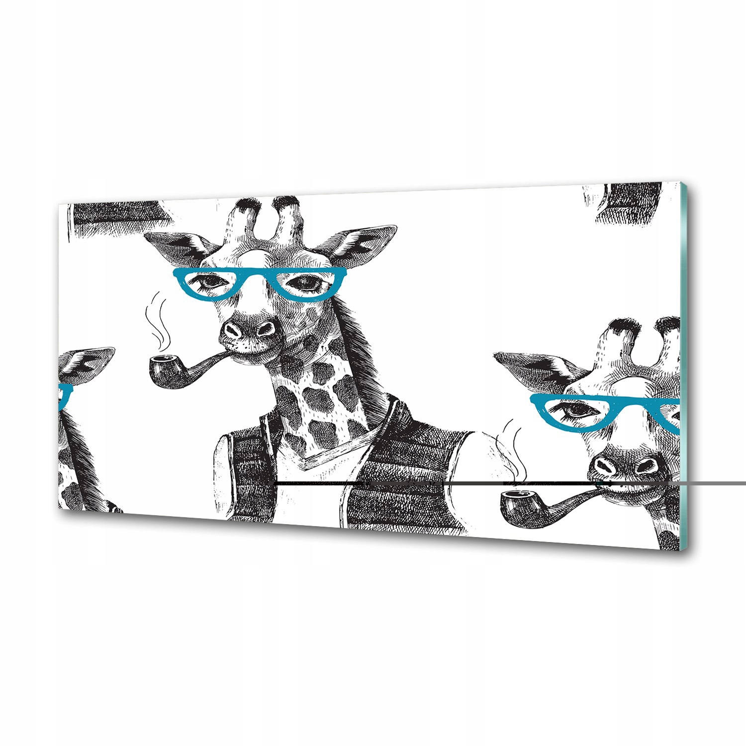 Panel do kuchyne Žirafa s okuliarmi 100x50 Lepidlo