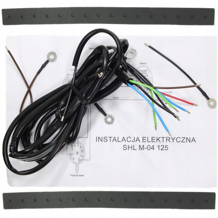 POLSKA INSTALACJA SHL 125 M04 CZARNA + SCHEMAT + OPASKI