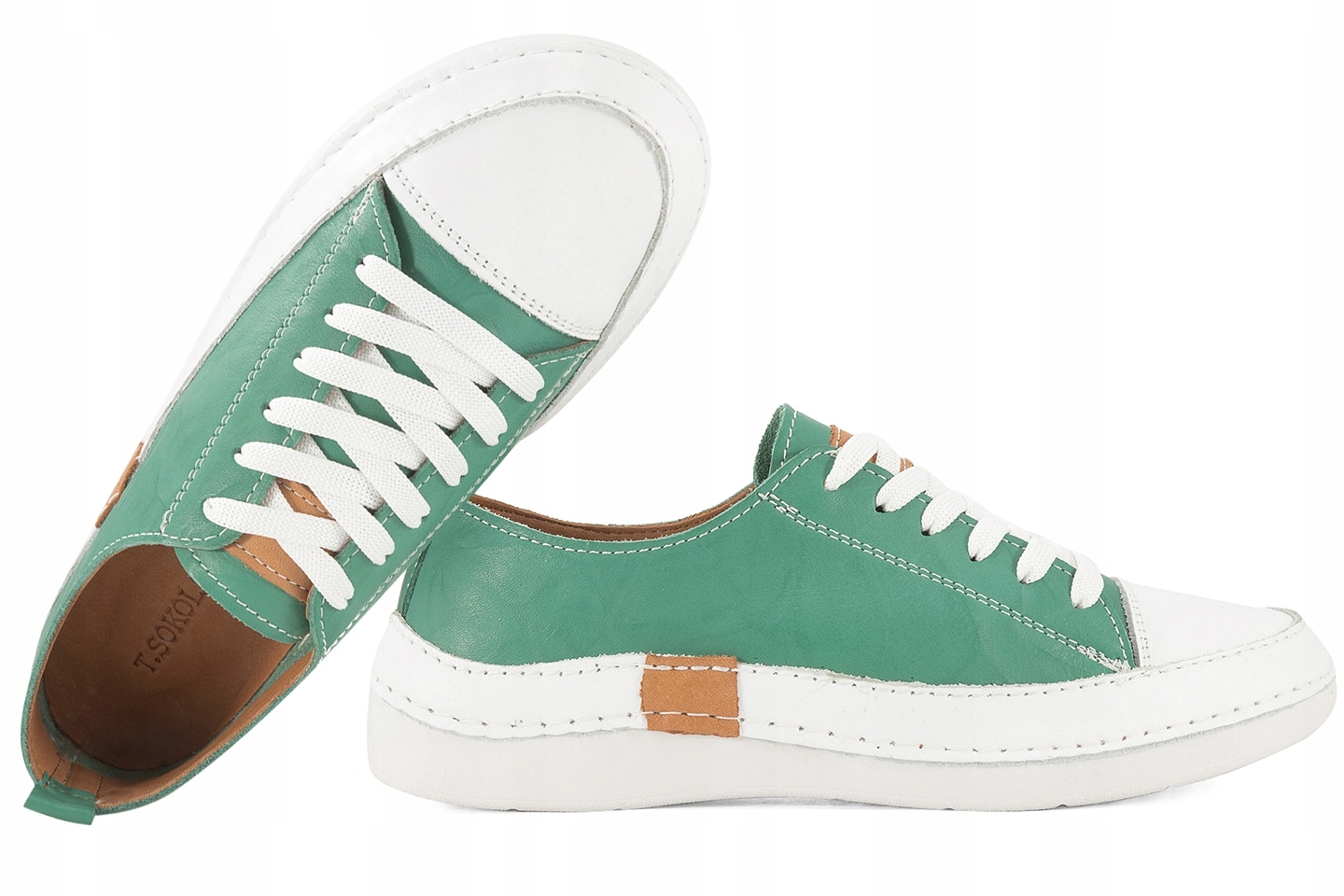 T.sokolski Hh 8260 Dámské Polobotky Tenisky Z Kůže Tenisky Zelená 36