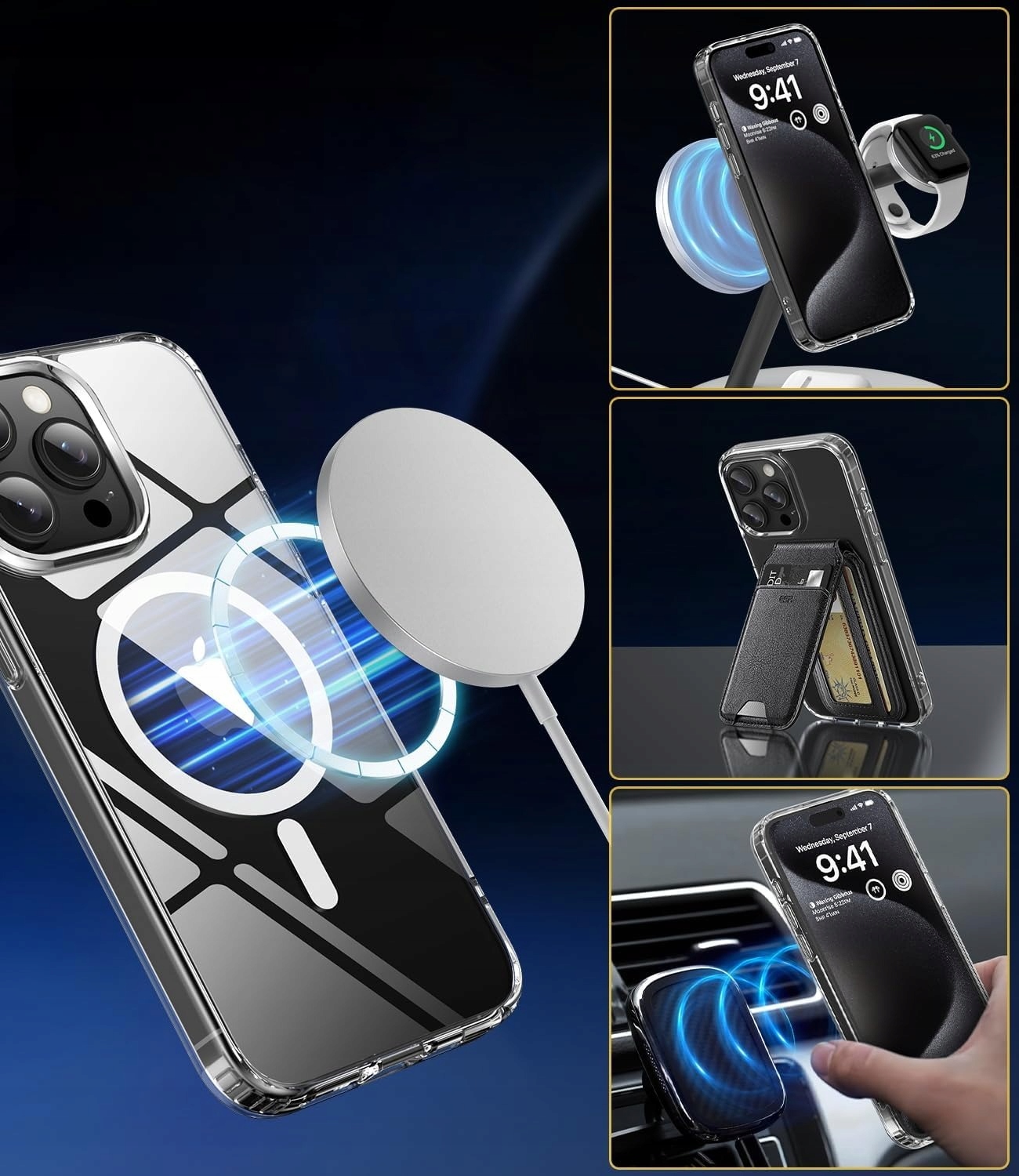 ETUI MAGNETYCZNE MOCNE PRZEZROCZYSTE DO IPHONE 12 PRO MAX Marka Inna