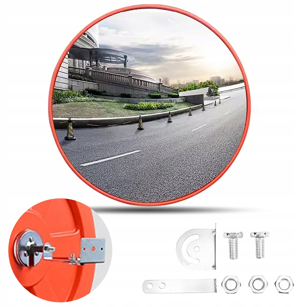 Zrcadlo parkovací zrcadlo Silniční upevnění 45 cm Konvexní držák