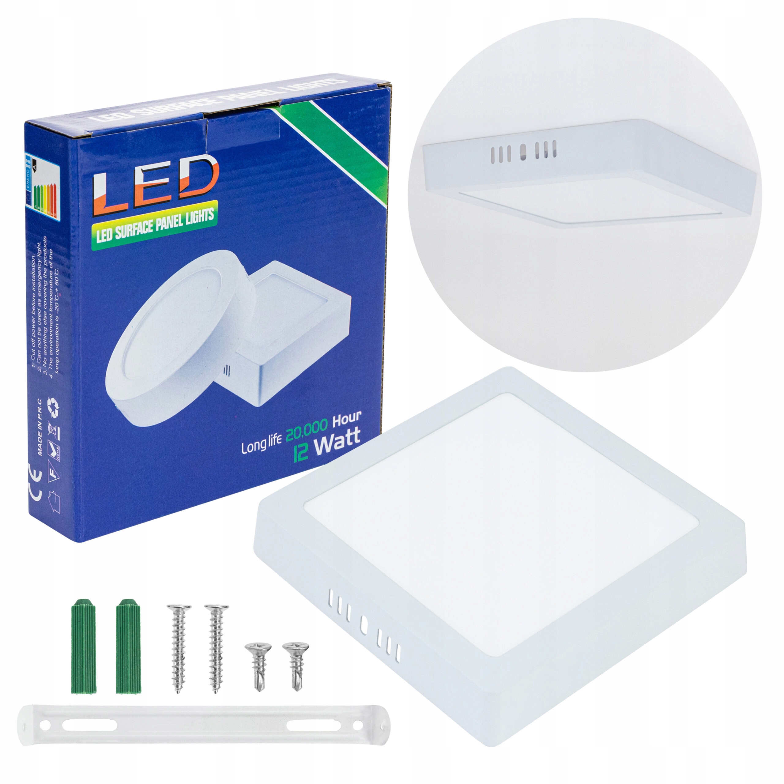 

Oprawa Sufitowa Nadtynkowa Plafon Halogen 12W Led