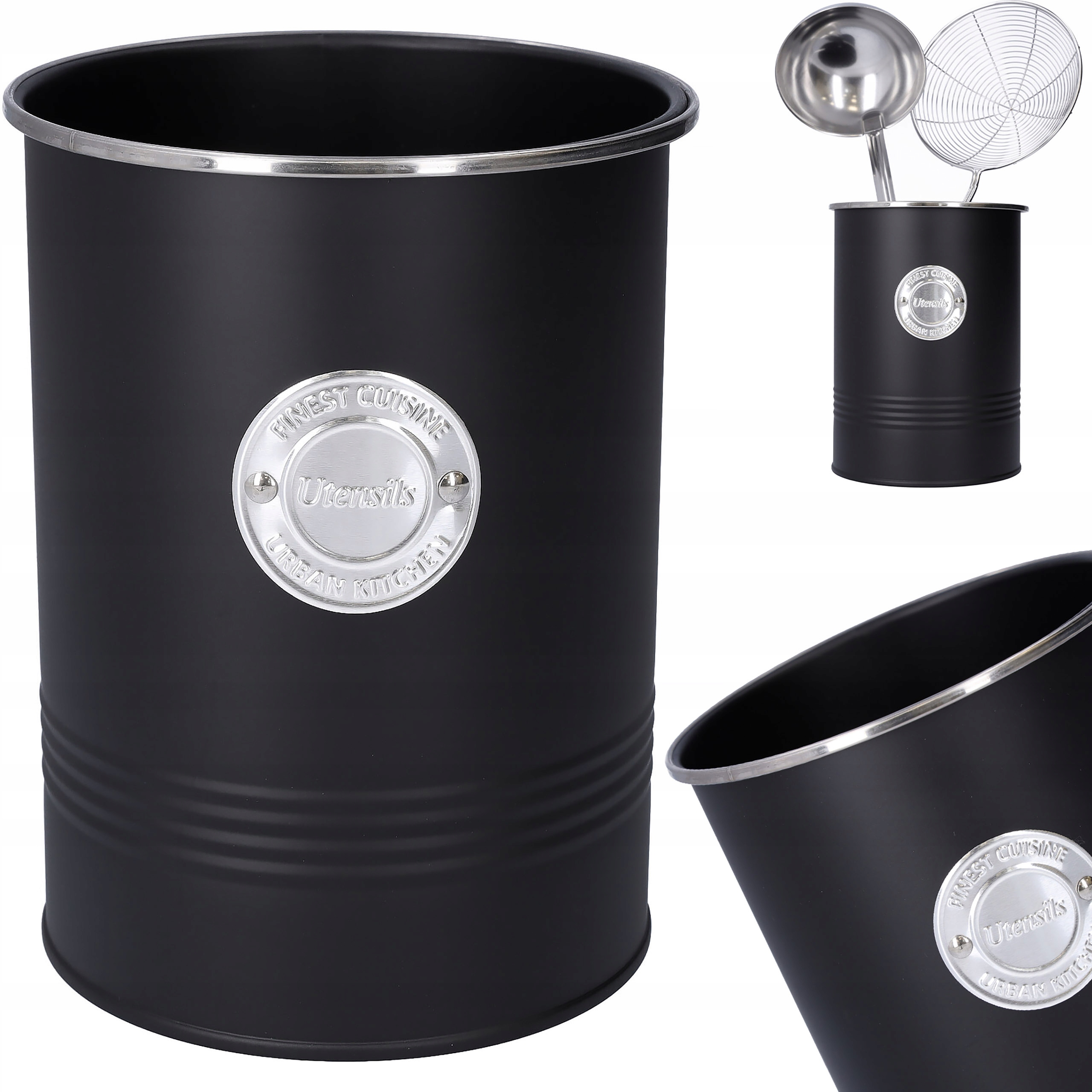 

Ociekacz na sztućce organizer czarny metalowy