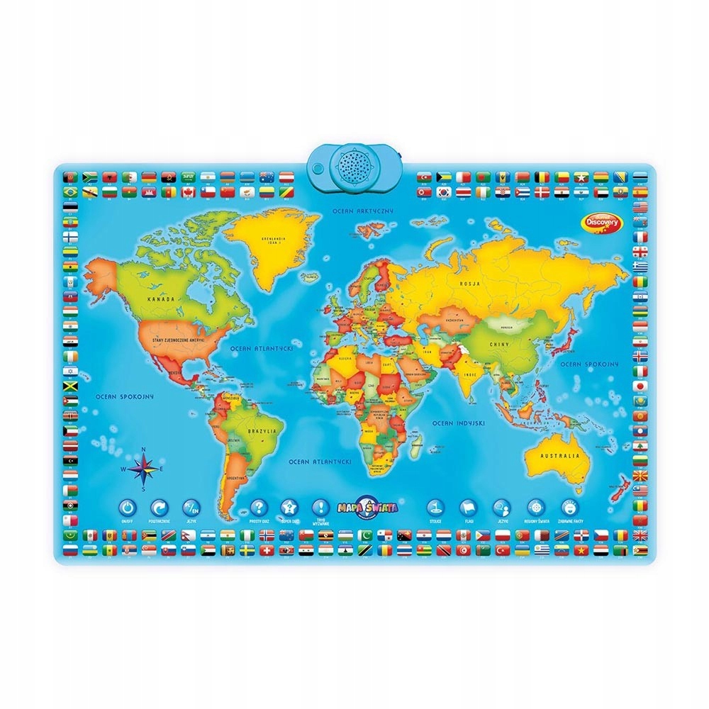 Interaktywna Mapa Świata Dumel gra edukacyjna POLSKA WERSJA Region Mapa Świata