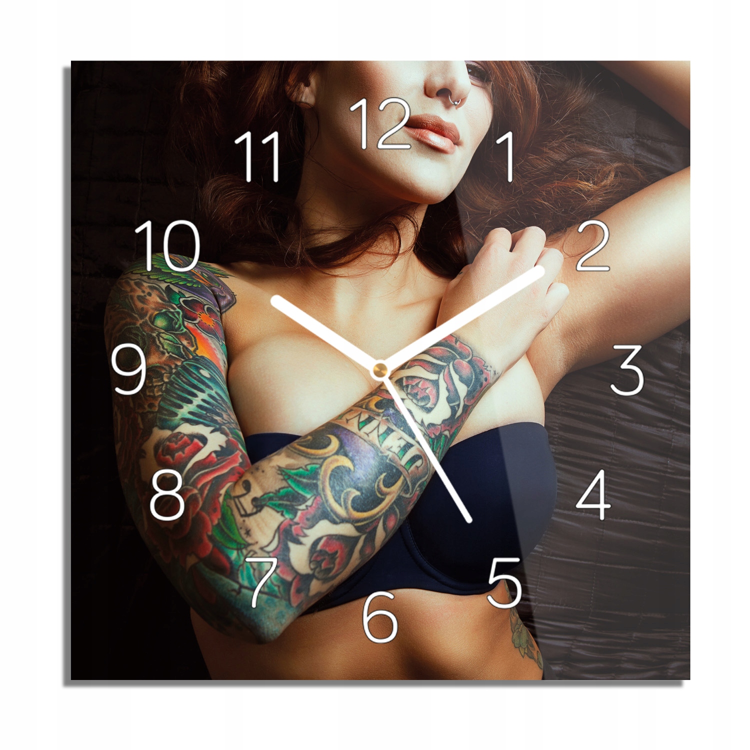 

Ciało tatuaż ami foto-zegar kwadratowy 30x30 cichy