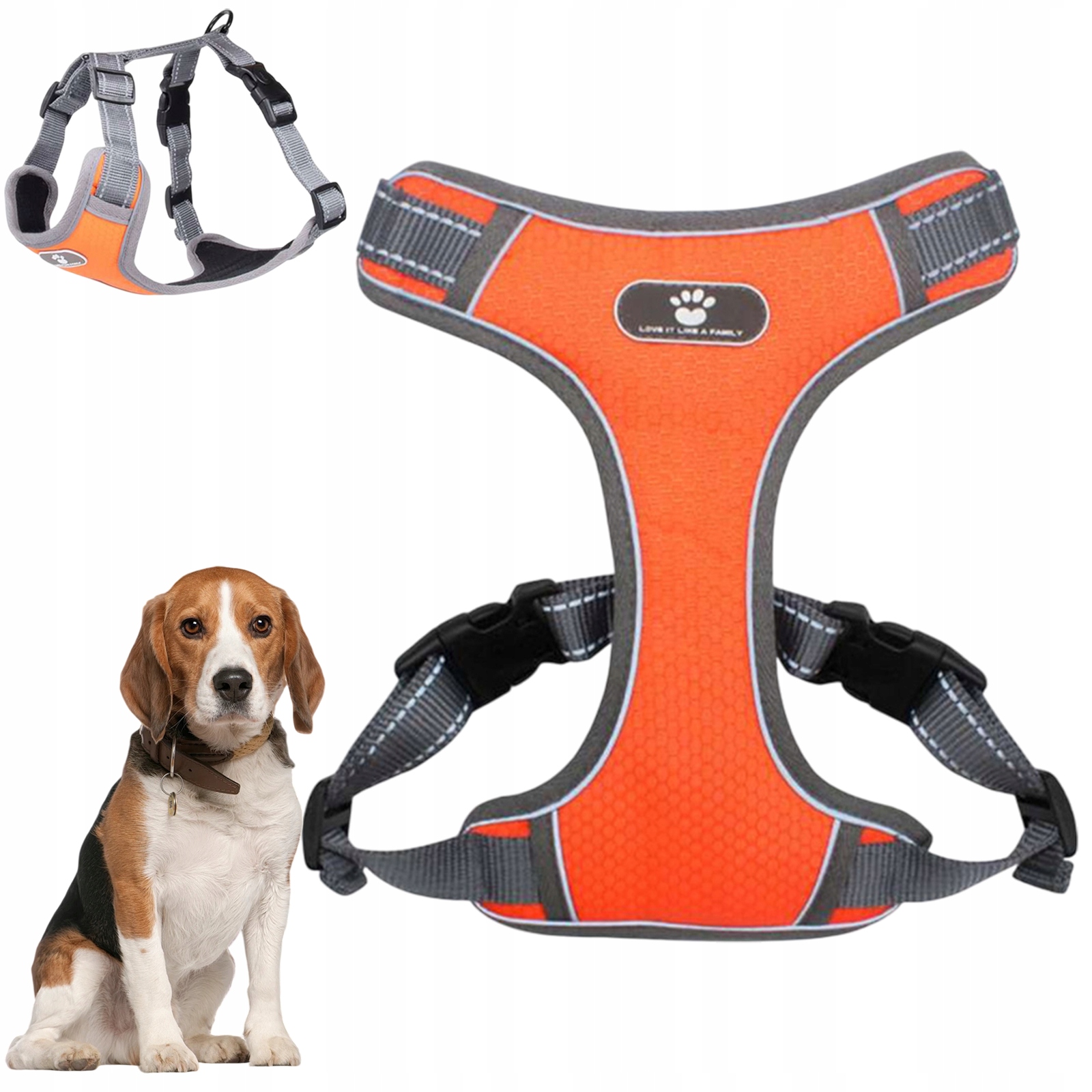 Levně Postroj Pro Psa Proti Trhání Reflexní Materiál Oxford Pohodlný Velikost M