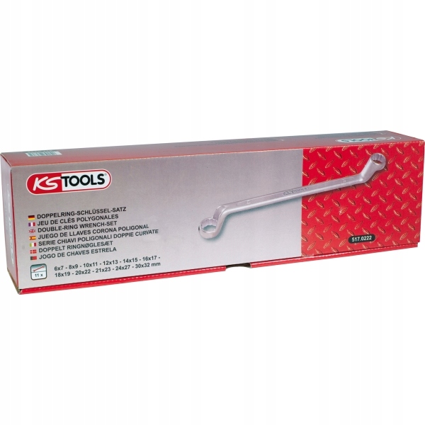 Sada Dvojitých Očkových Kľúčov Zagietych 11 Kusov 6X7-30X32MM Ks Tools