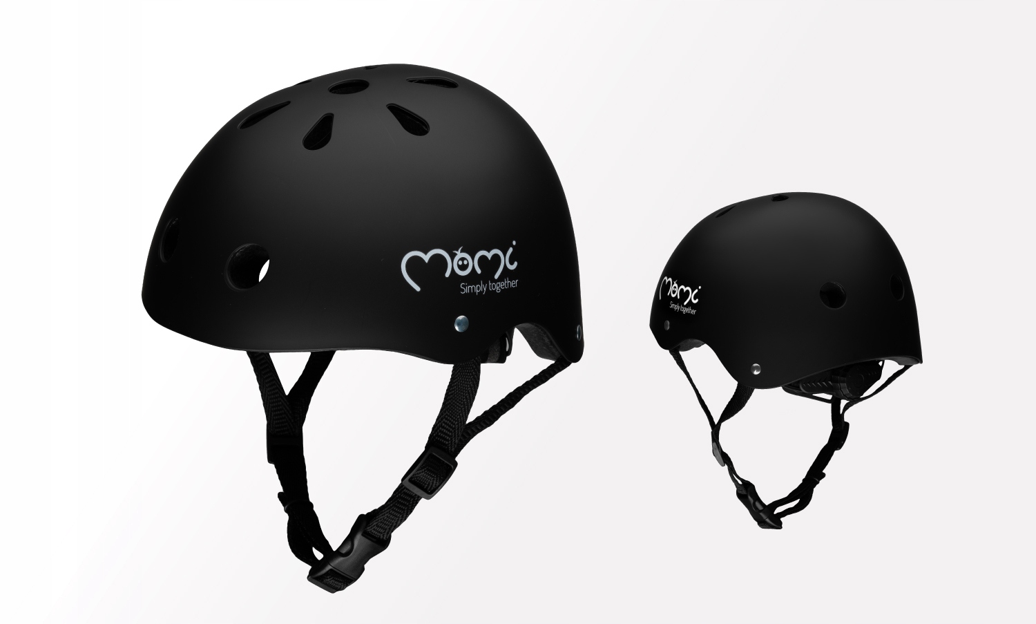 KASK DZIECIĘCY ROWER HULAJNOGA - MoMi MIMI CZARNY MAT - ABS EPS 47-58cm EAN (GTIN) 5900495097996