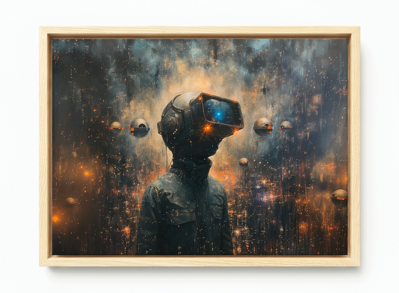 Obraz Rama American Box Cyberpunk Vr Sci-fi Metaverse Digital Art 60x40