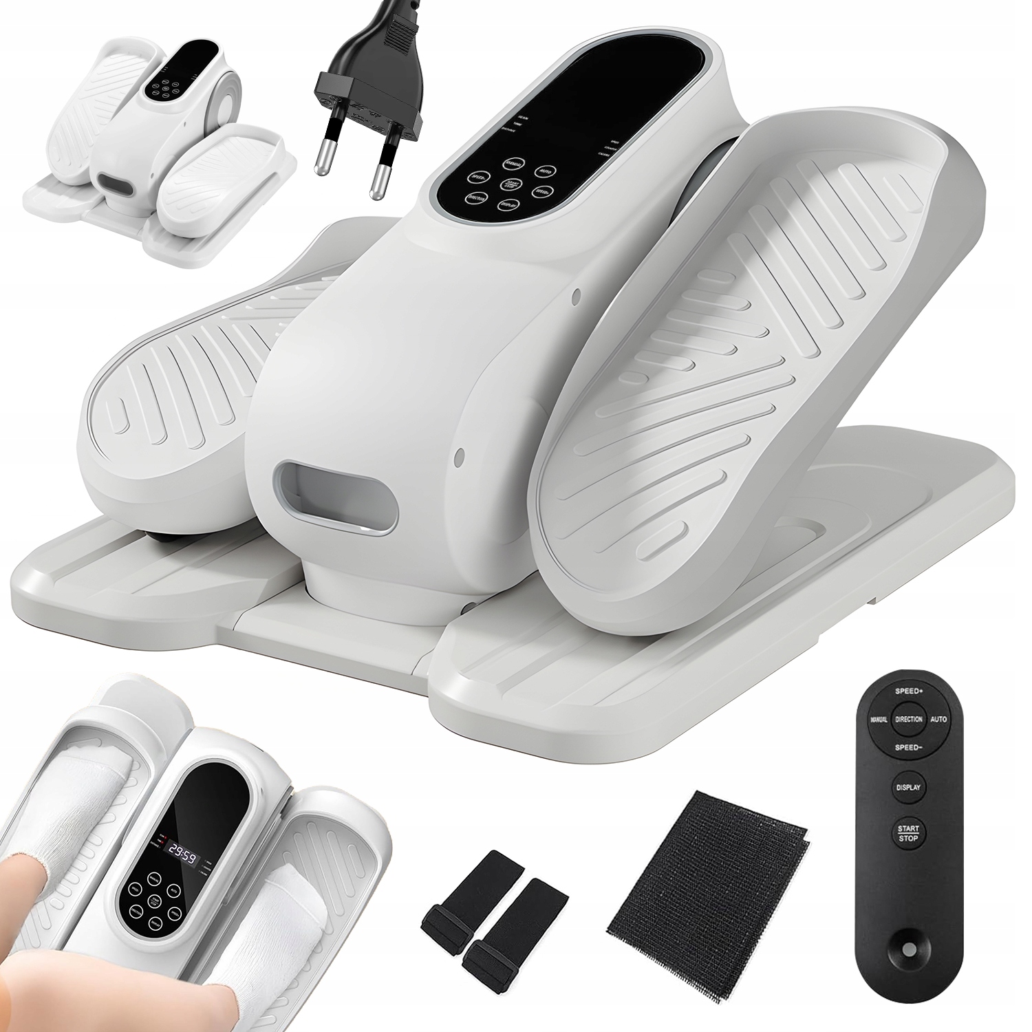 Posilovač Nohou 2 Režimy 12 Rychlostí Led Displej Zlepšuje Krevní Oběh Bílý
