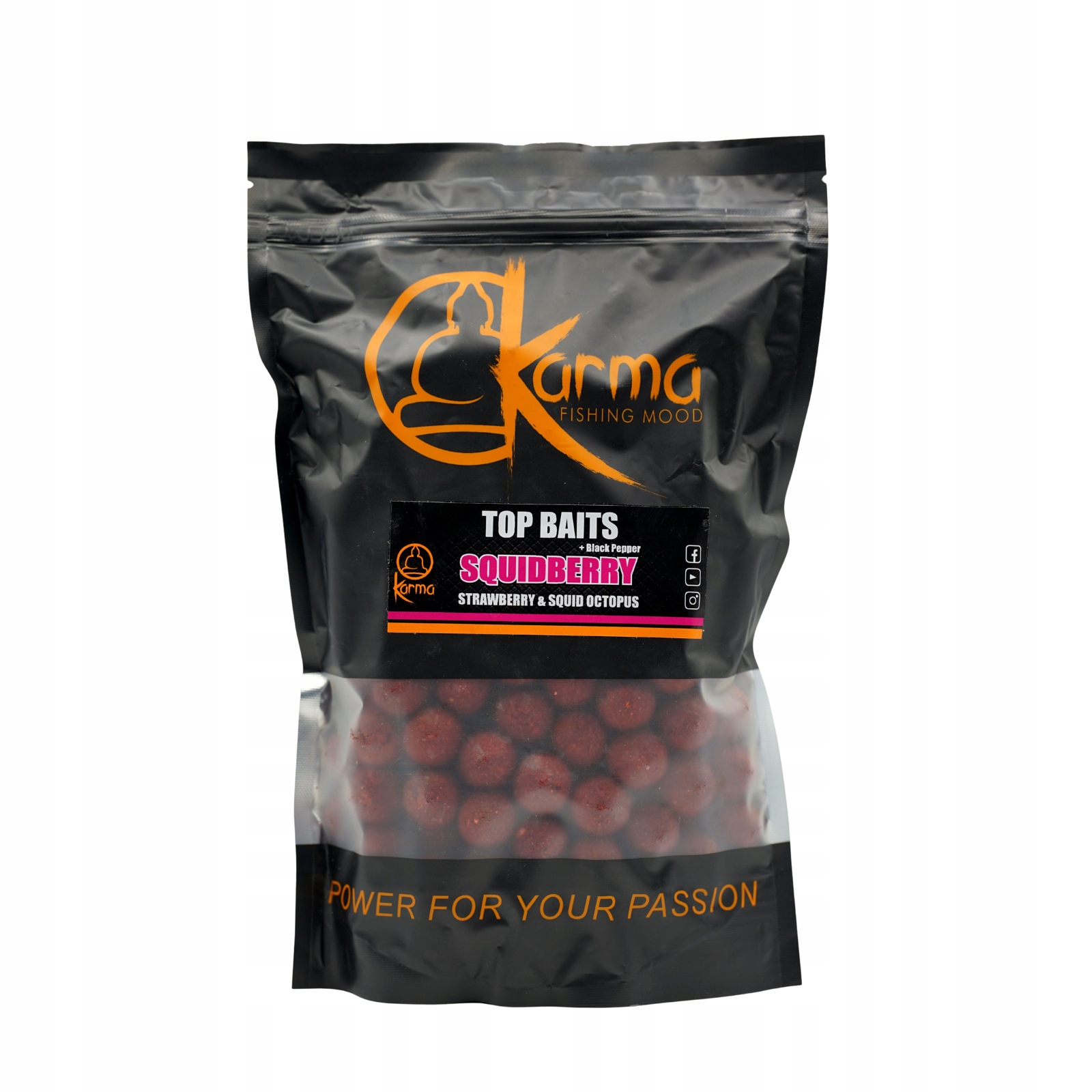 Kulki Zanętowe Top Slow "squidberry & Black Pepper" 1 kg 15 mm Karma Bait