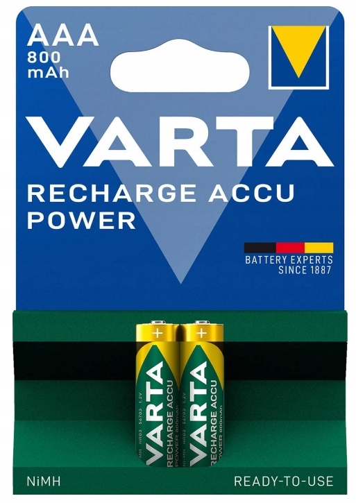 

Varta, Rechargeable Aaa 800mAh Akumulatorki, 2 szt