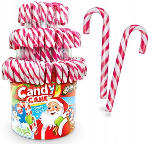 Levně Lízátka Na Vánoční Stromeček Johny Bee Bílo Červená 100 Ks Lízátko La