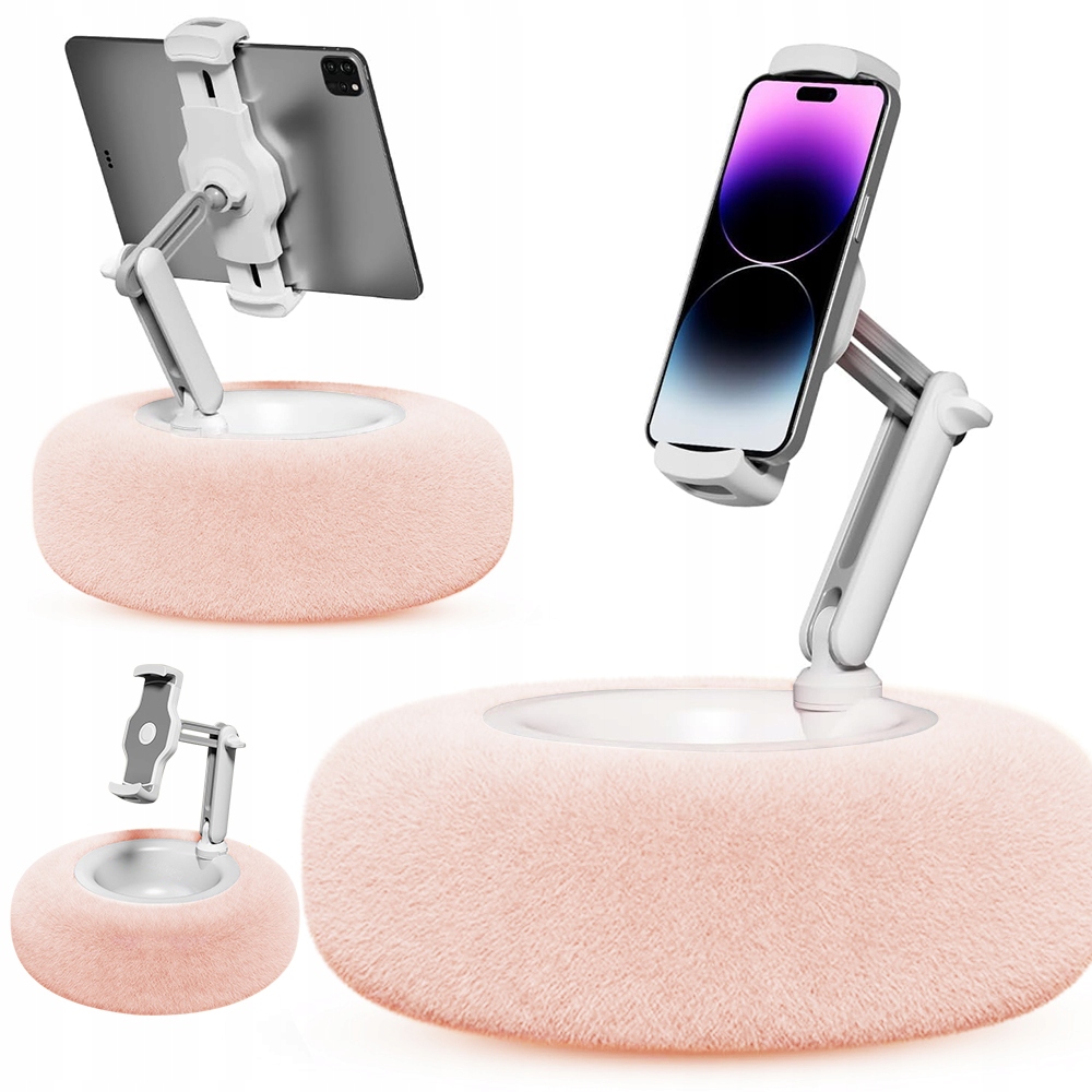 Poduszka Stojak Pod Tablet I Telefon Regulowany Różowy Usuwany