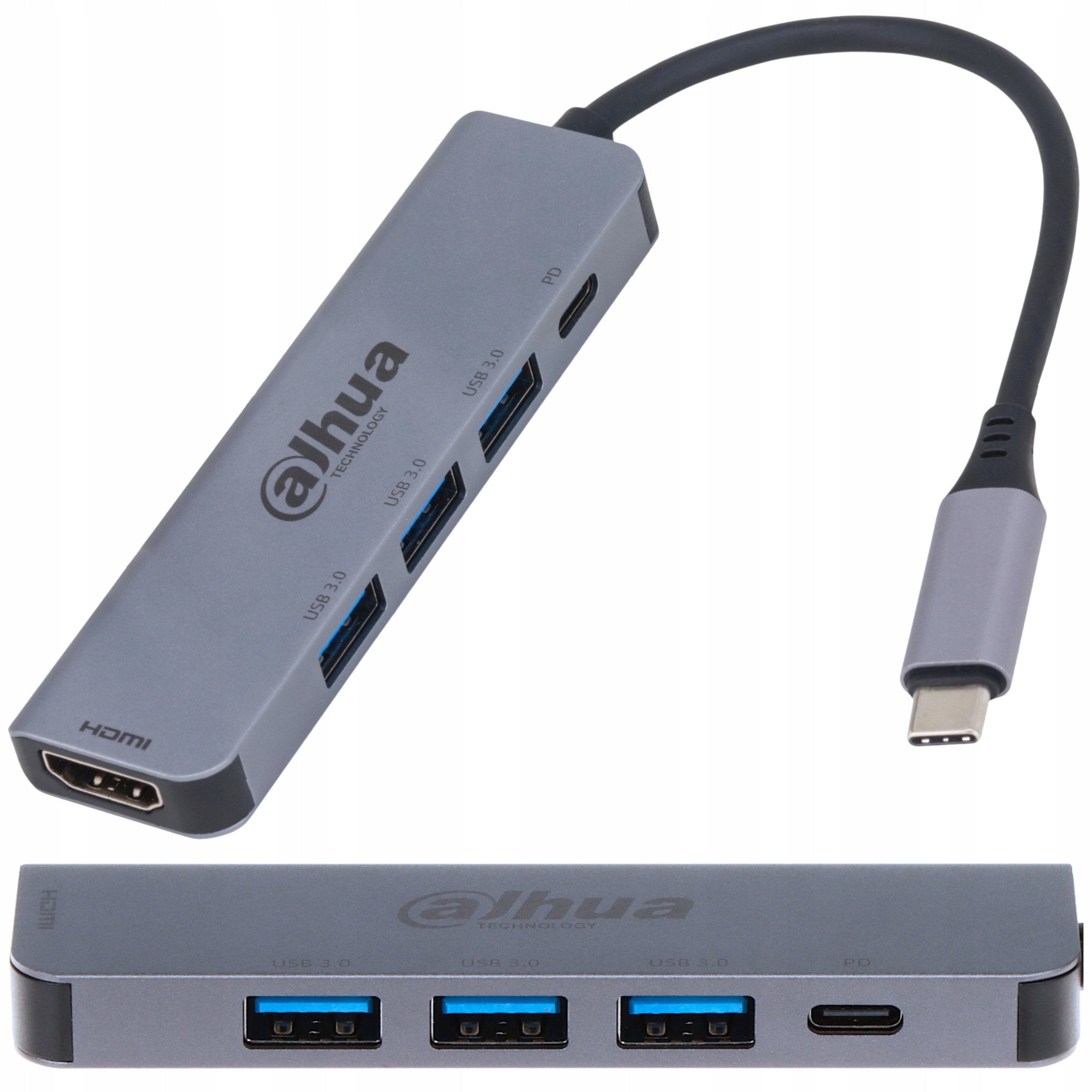 Adapter Hub Dahua TC35 Usb-c Typ-C rozgałęźnik Hdmi 4K 3x Usb 3.0 Pd 100W