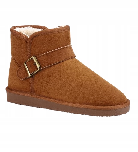 Island Boot Hnědé Sněhule Z Přírodní Kůže S Přezkou 36 3DE