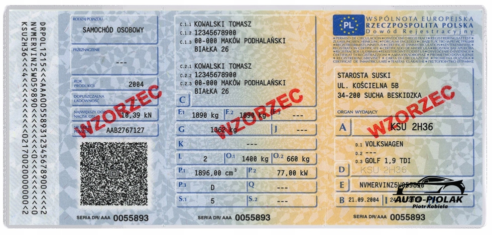 

Etui Na Dowód Rejestracyjny Twój Nadruk 100SZT