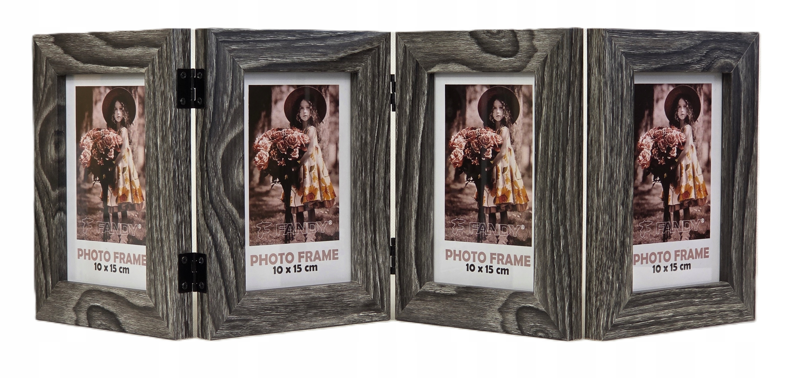Galeria multirama Narvik 2 na fotografie 10x15 cm Pion skládací 4 rámečky C.bronzová