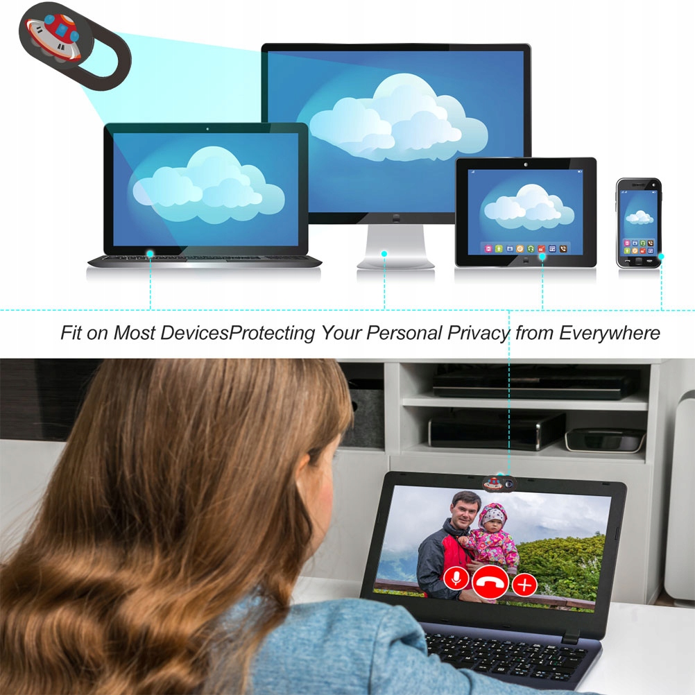 OSŁONA OBIEKTYWU OCHRONA OBIEKTYWU PRZESUWNA OSŁONA APARATU LAPTOPOWEGO Model 40603359