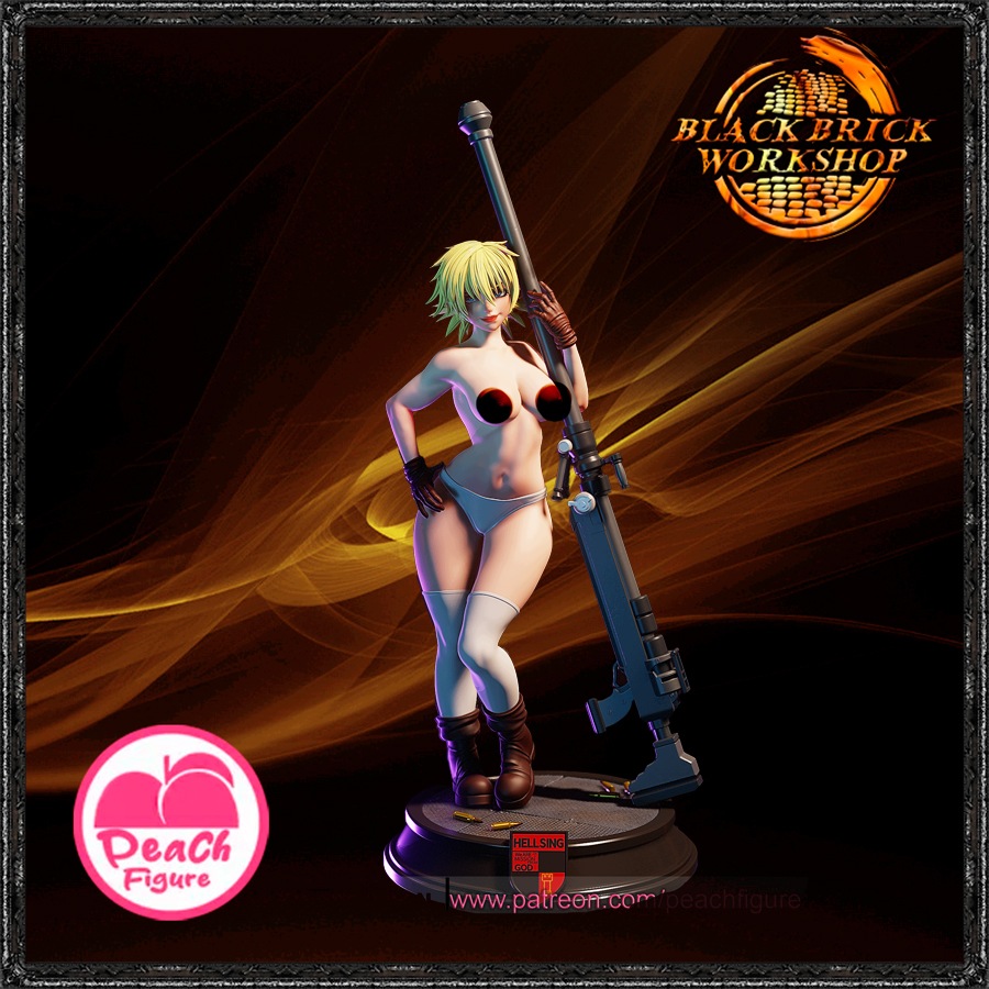 Seras Victoria Neupravená Broskvová Postava 1/9 (200mm) Měřítko (nsfw) 3D Tisk