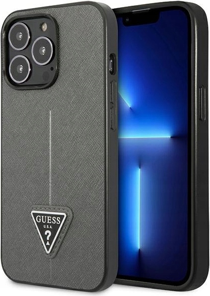 Pouzdro Guess GUHCP13XPSATLG Apple iPhone 13 Pro Max stříbrné/silver hardcase S