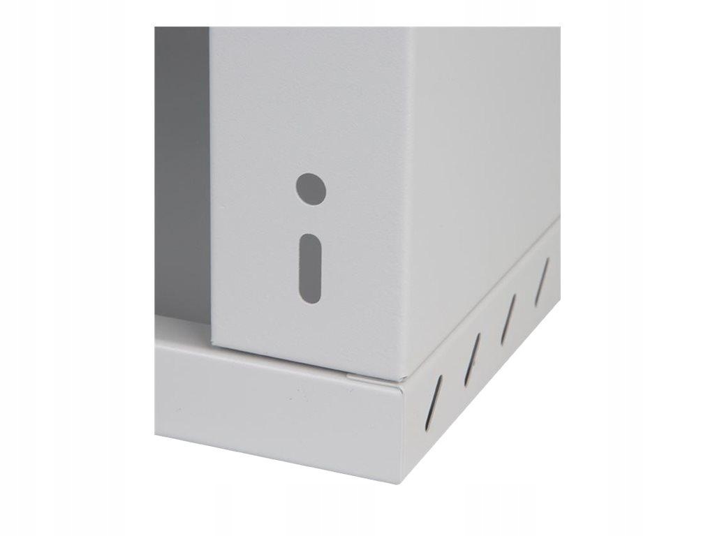 Netrack Hanging cabinet ECO-Line Rack 19inch 4U 350mm gray glass door