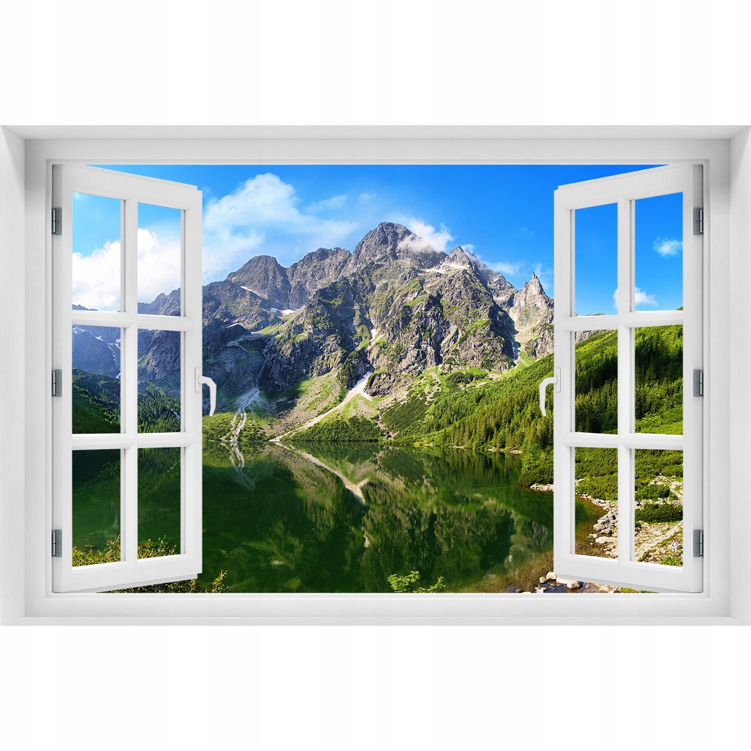 

Naklejka Fototapeta Okno Morskie oko Tatry 90x60