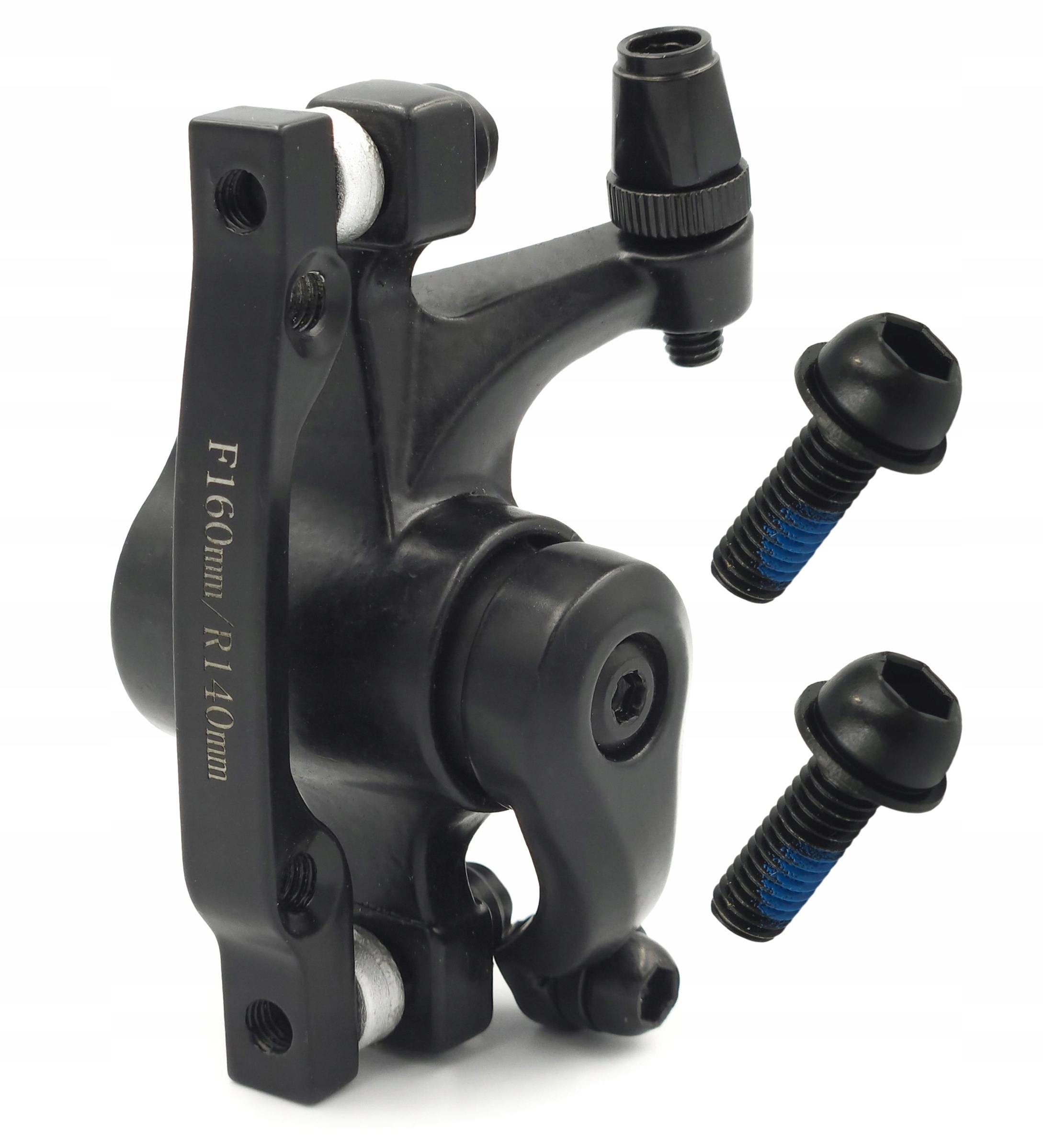 Hamulec tarczowy przód, tarcza zacisk klocki śruby Marka iBike