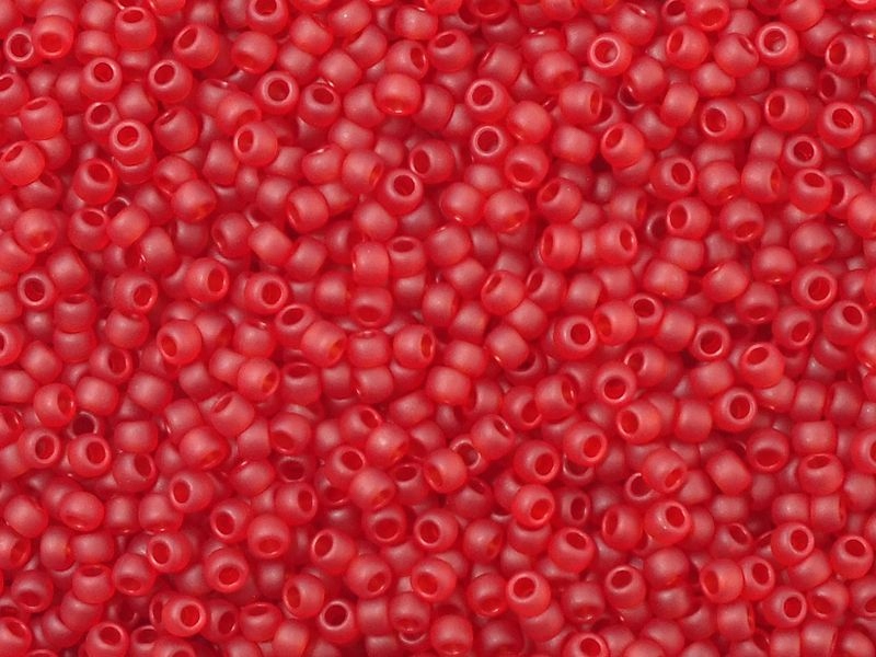Toho Round 11o-5CF Transparent-Frosted Ruby-10g
