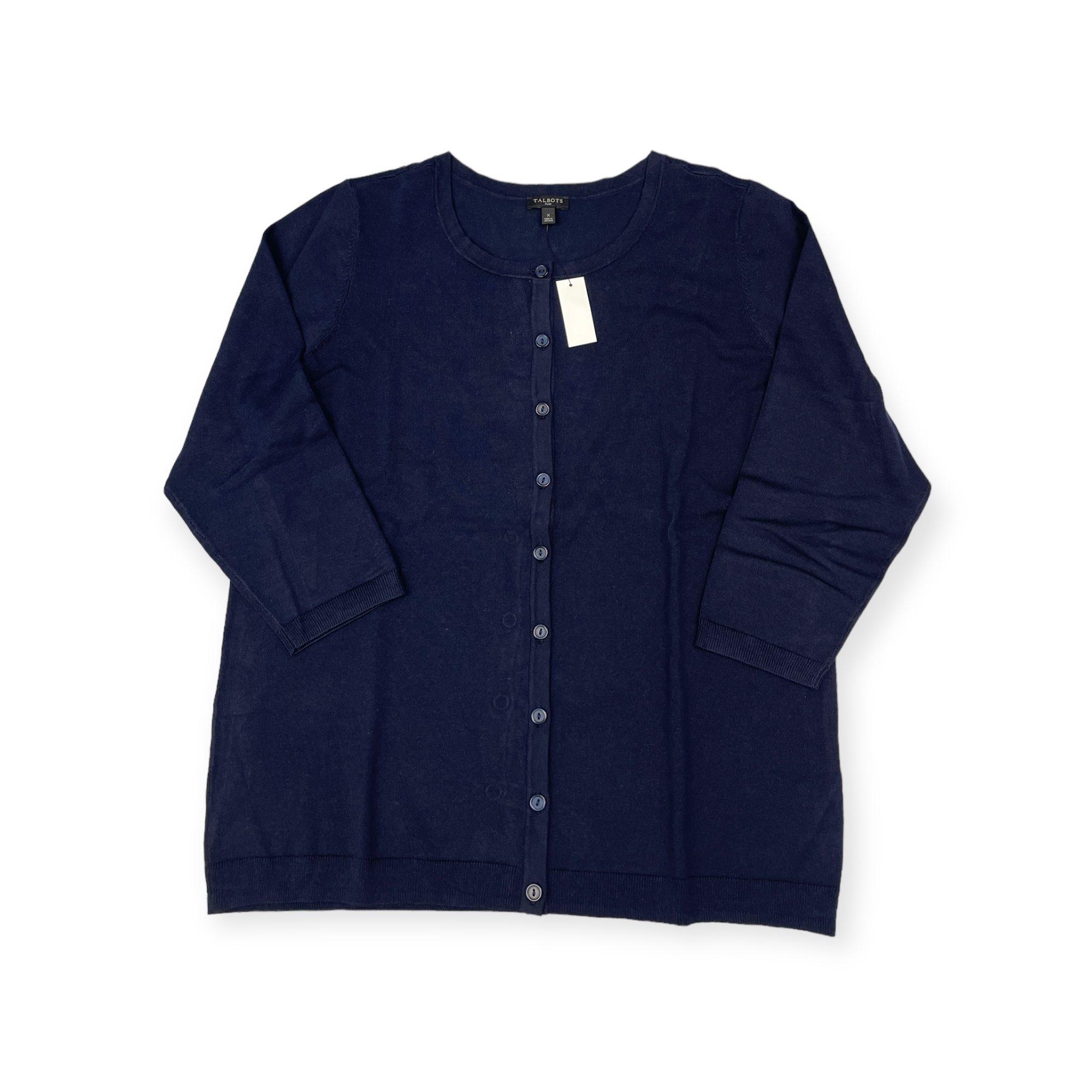 Dámský rozepínací svetr Talbots, modrý, 3XL