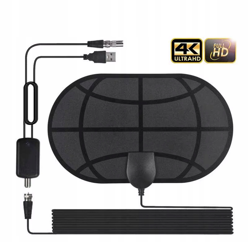 Antena Tv Telewizyjna Wewnętrzna Pokojowa Dvb-t Hdtv 4K Full Hd