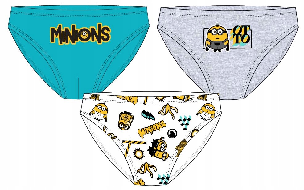 

Slipy Chłopięce Minionki 128/134 3-Pak