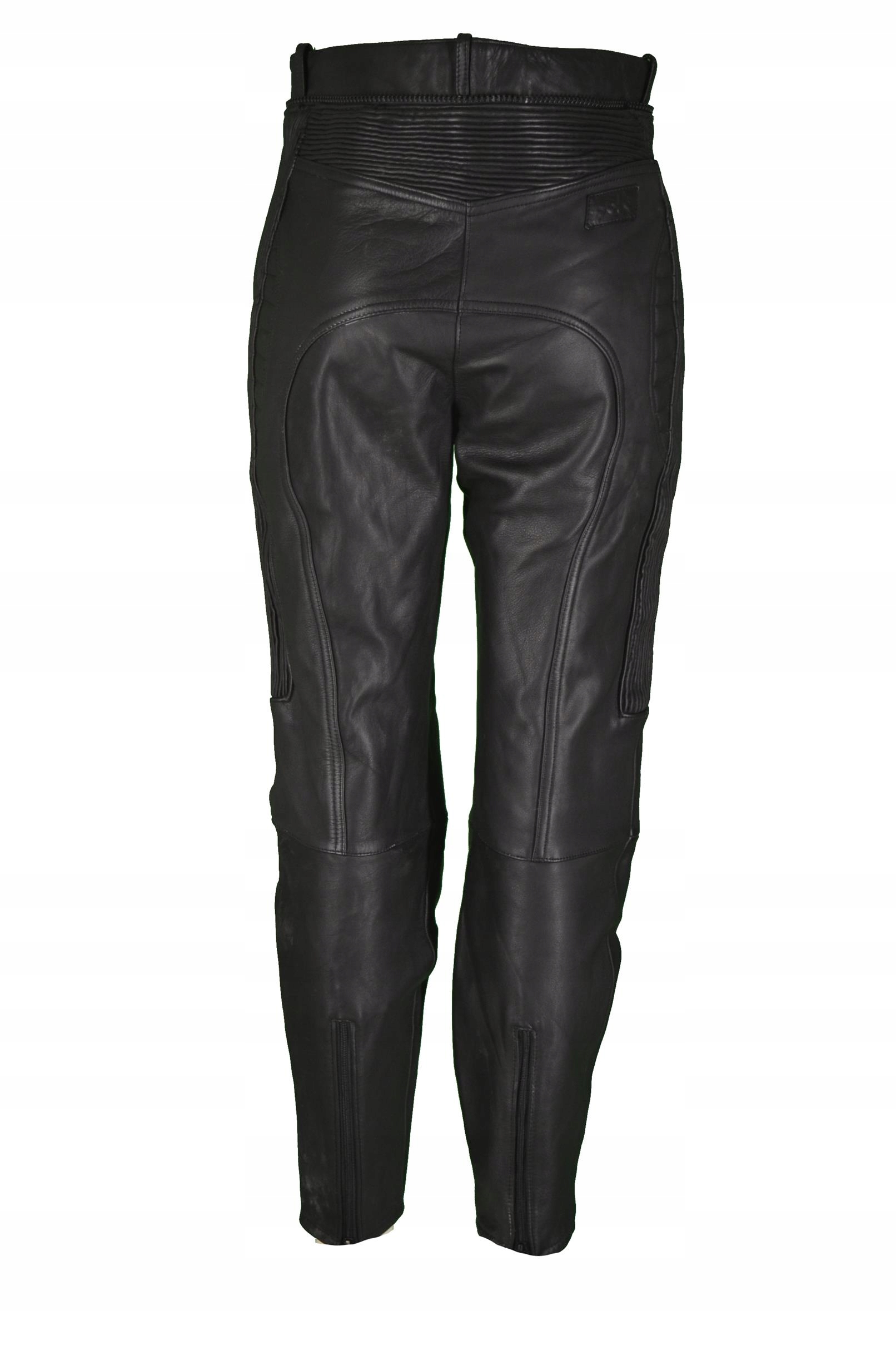 POLO DAMSKIE SPODNIE MOTOCYKLOWE SKÓRZANE SKÓRA S 36 Rozmiar S