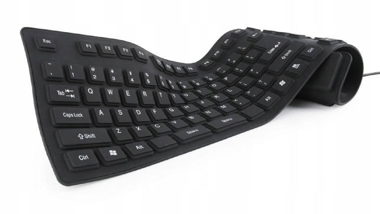 

KB-109F-B Klawiatura Slim Zwijana Wodoodporna Usb