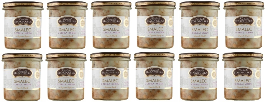 Levně 12 x 260 g Kuchnia Staropolska Sádlo s cibulí a masem Svařovací