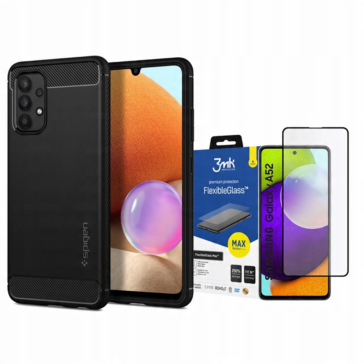 

Spigen Etui Do Galaxy A52 LTE/5G + Szkło 3MK Fg