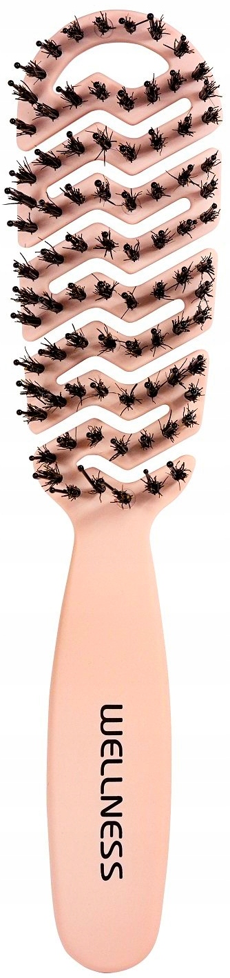 SZCZOTKA DO WŁOSÓW Z DZIKA WELLNESS ZAPOBIEGA ELEKTRYZOWANIU RÓŻOWA "S"