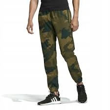 Pánské tepláky Adidas Camo Pant bavlněné zelené army maskáčové Xs