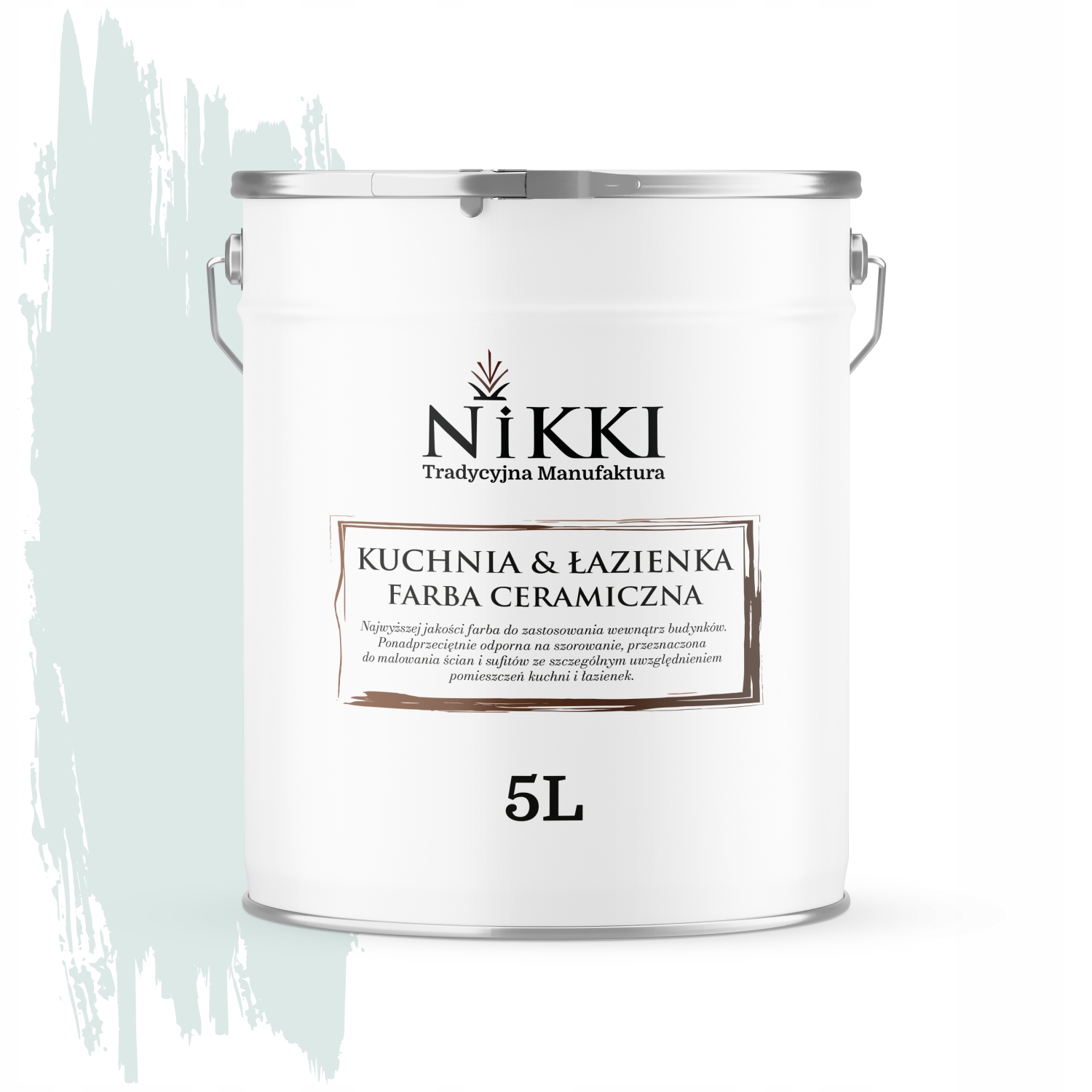 Keramická Farba Kuchyňa Kúpeľňa Biela Zlomená Tyrkysová H1576 5L Nástenná