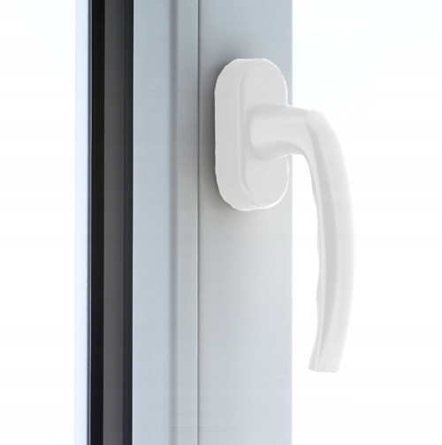 KLAMKA OKIENNA DO OKNA OKIEN PCV BIAŁA Materiał PCV