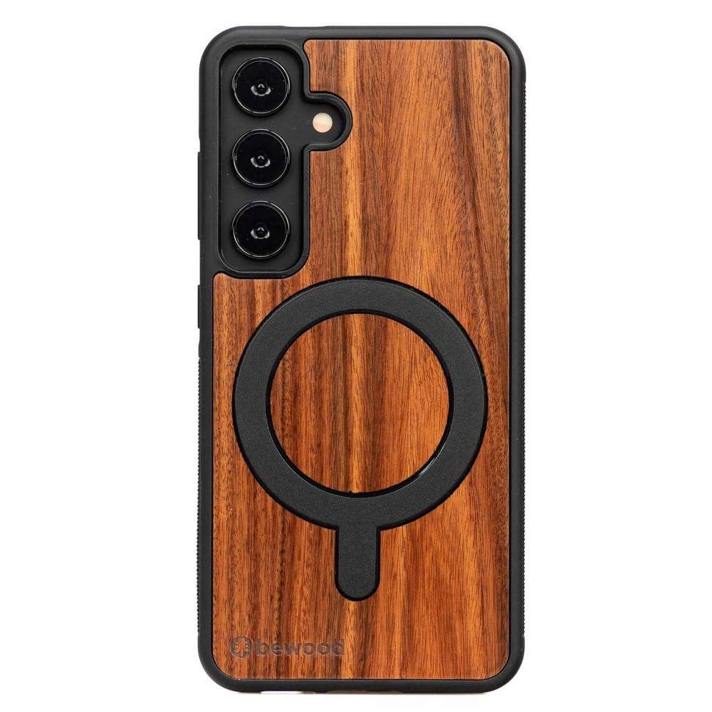 Dřevěné Pouzdro pro Samsung Galaxy S25 Fe 5G Palisander Santos s MagSafe