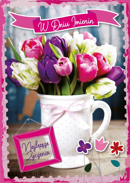 

Imieninowy Kartka bukiet tulipanów GM579