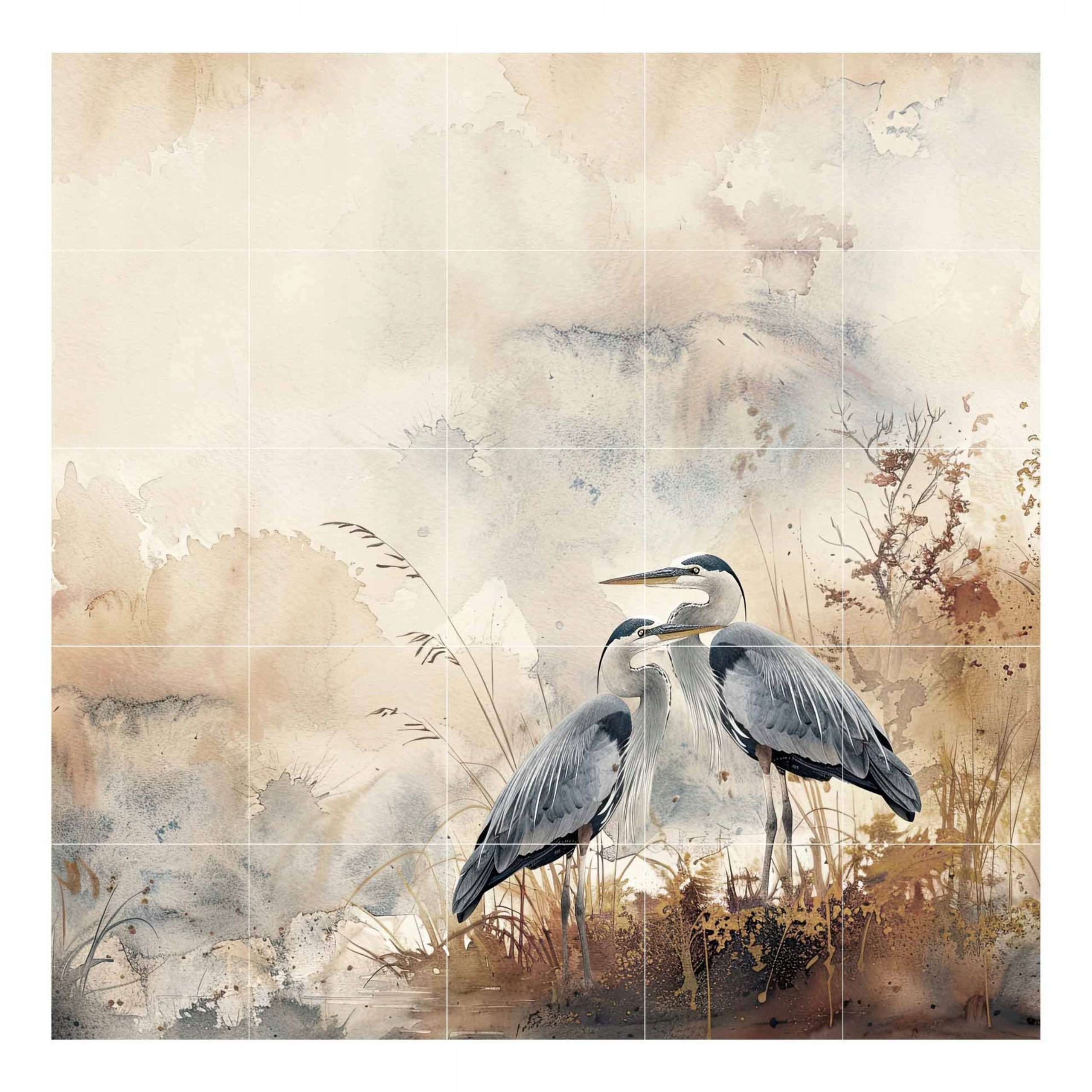 Keramické Dlaždice Nástěnná Dekorace Hiro Beige 300x300 cm gres do koupelny