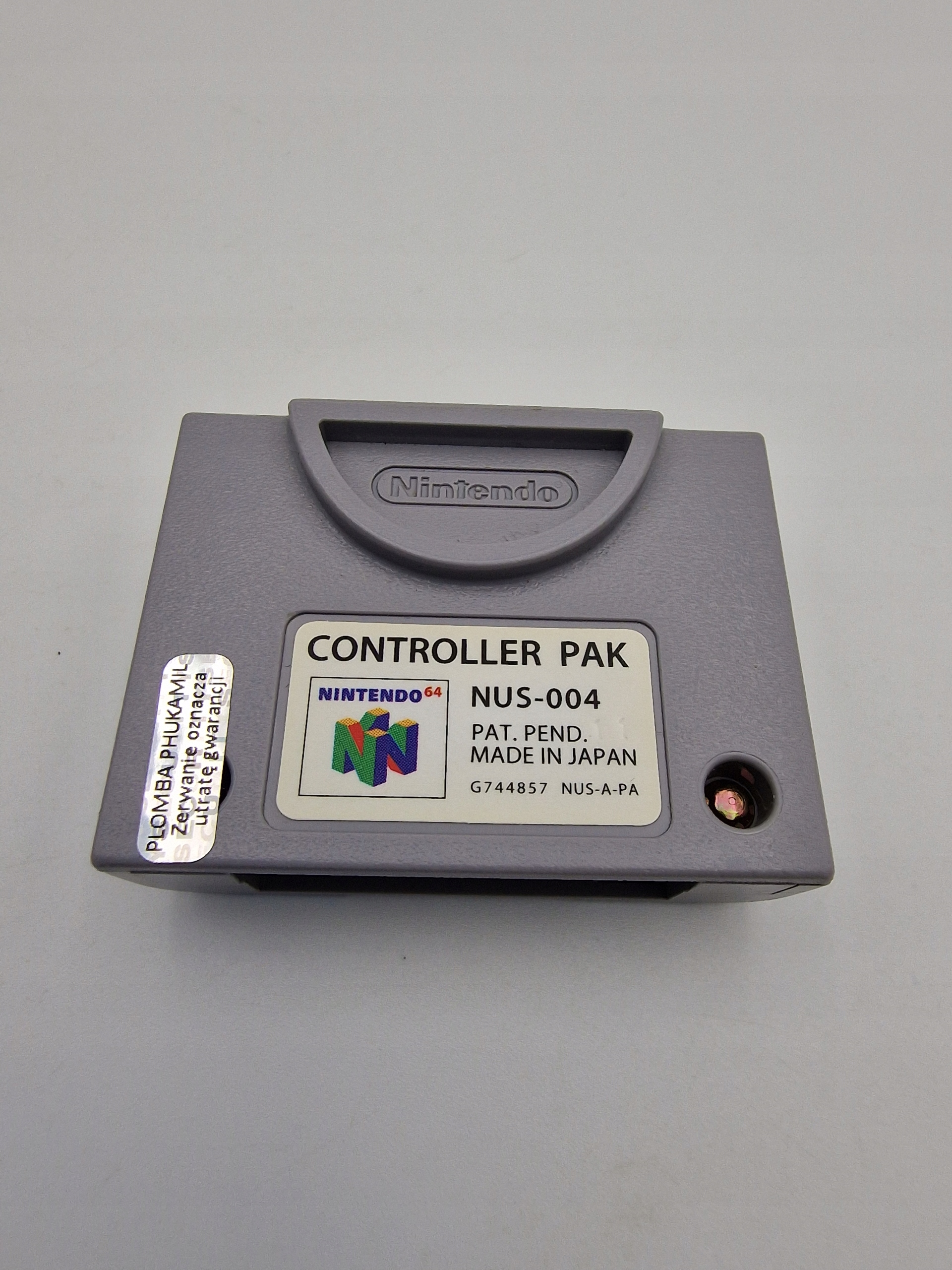 CONTROLLER PAK NUS-004 NINTENDO 64 ORYGINAŁ Typ inny