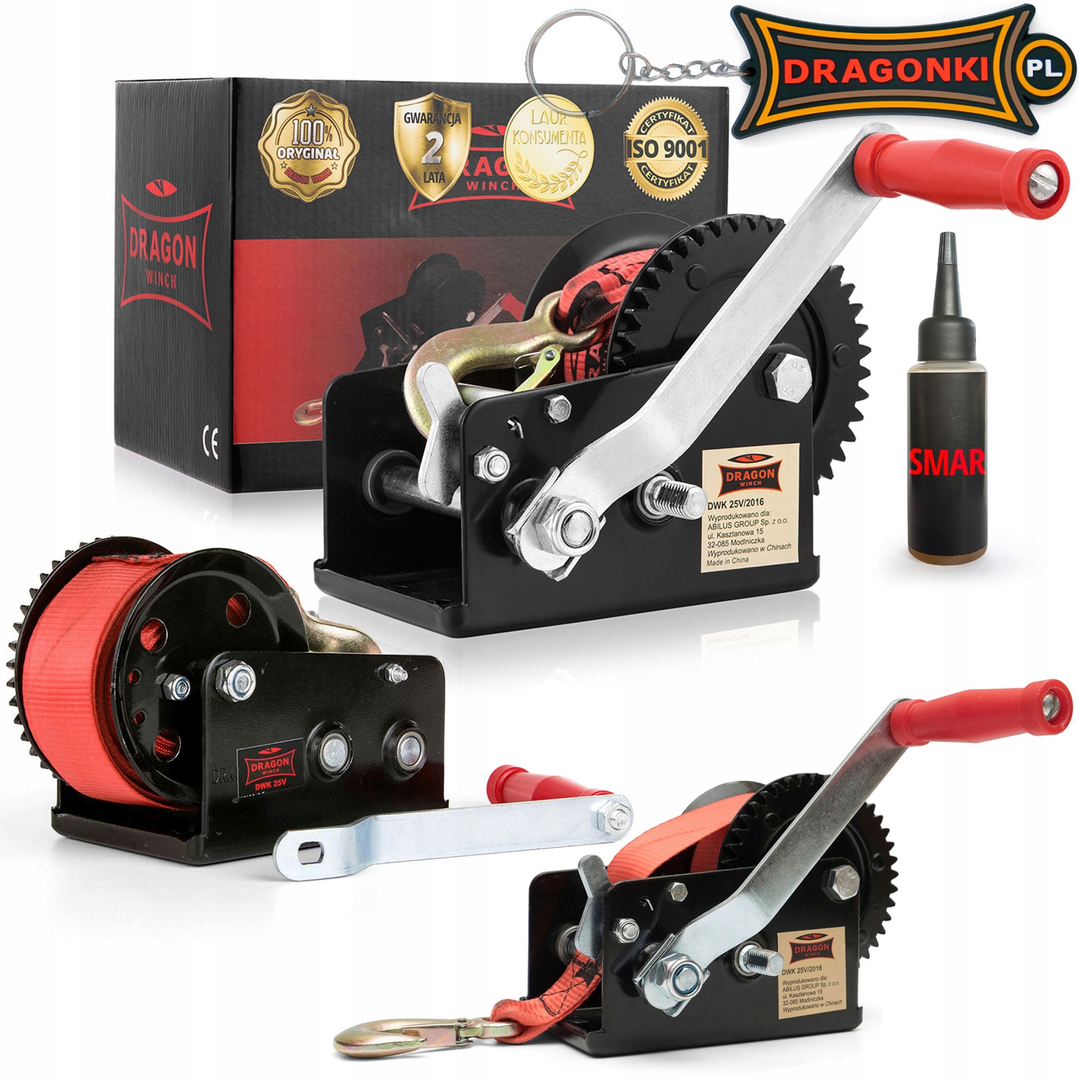 Ruční Klikový Naviják Pásový 1133 kg Naviják lebiodka přenosný I