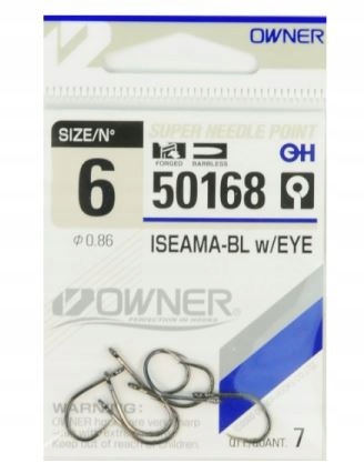 Owner haczyki bezzadziorowe Iseama 50168 nr 6