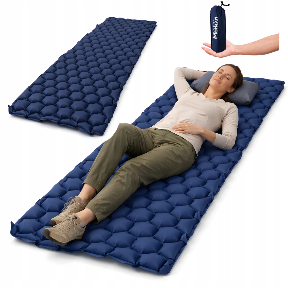 Mata Turystyczna Materac Łóżko Turystyczne Dmuchany do Spania190x58x5 cm