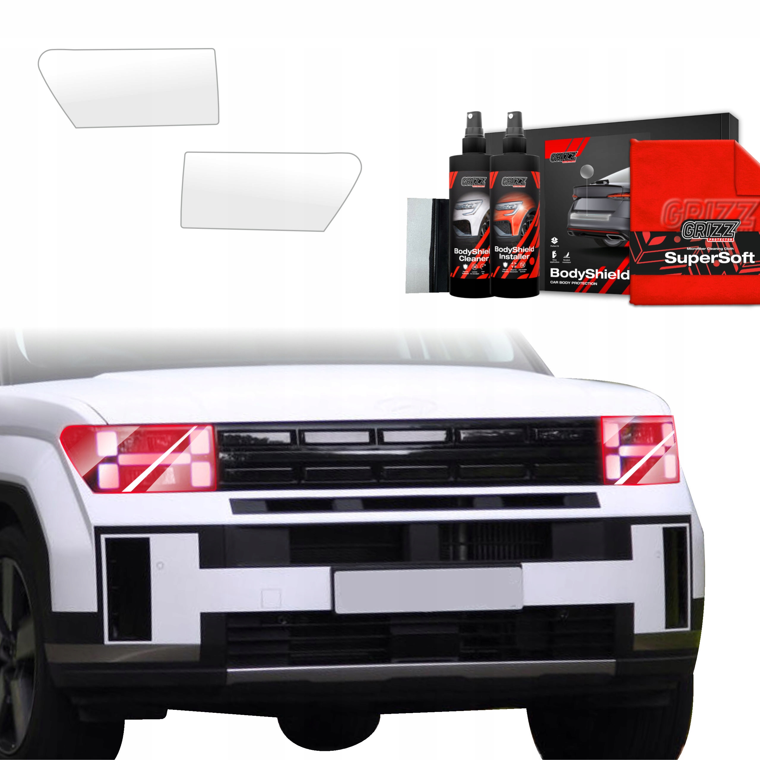 2v1 Fólie Ppf dýha na lampy pro Hyundai Santa Fe (2023-2025) Grizz