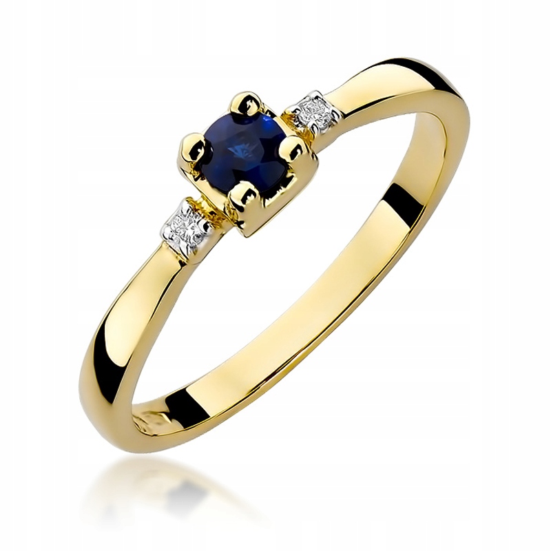 

Złoty Pierścionek 585 Zaręczynowy Szafir 0,30 ct