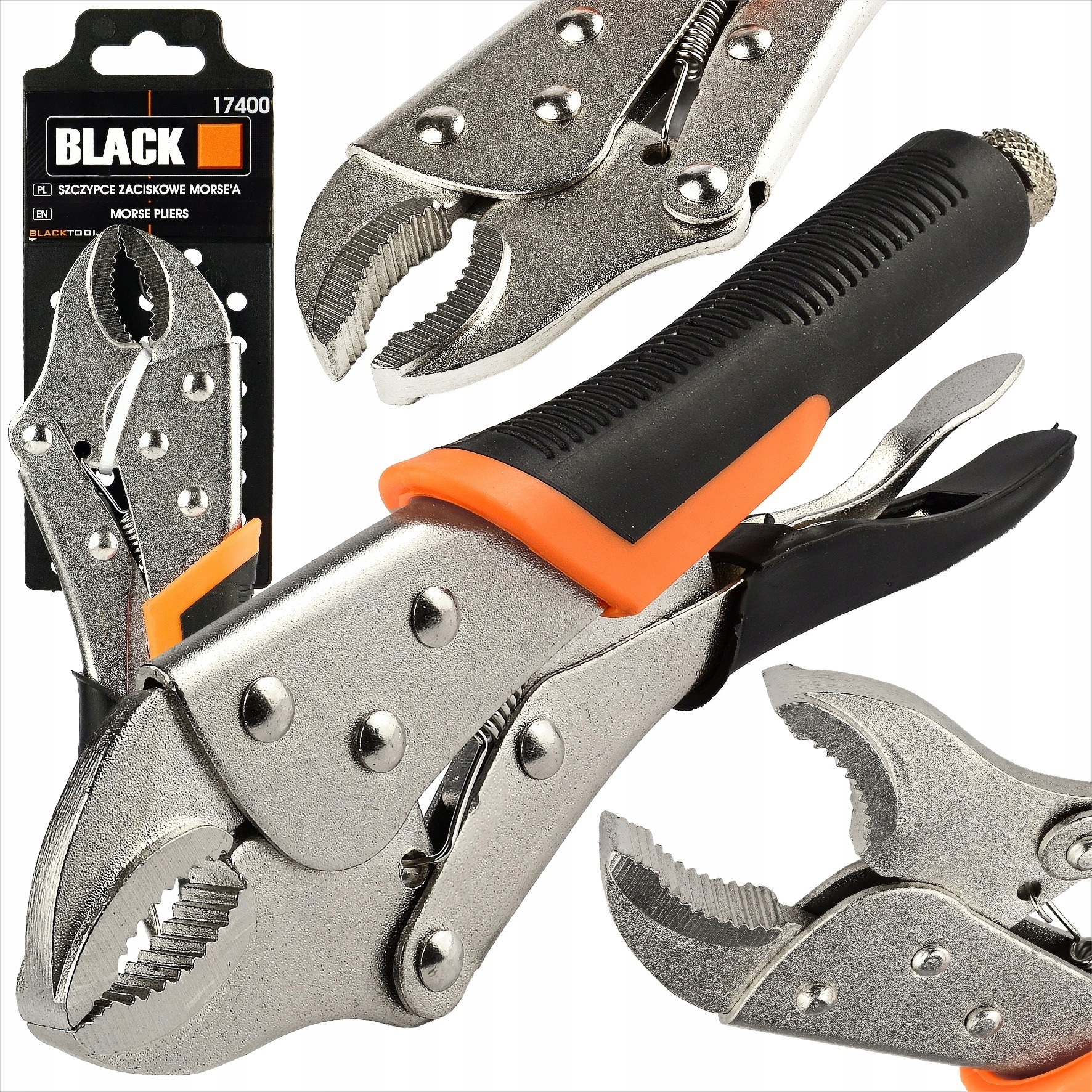 Szczypce Zaciskowe Morse'a 250MM 250mm 10'' Morsa Klucz Żaba Black